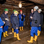 Bereichsleiter Carsten Wedekind berichtete den Gästen über die Besonderheiten der Grube Schlema-Alberoda