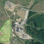 Im Betriebsteil Lichtenberg errichtet die Wismut GmbH eine Entsorgungseinrichtung (grüne Fläche) für radioaktive Materialien aus der Sanierungstätigkeit