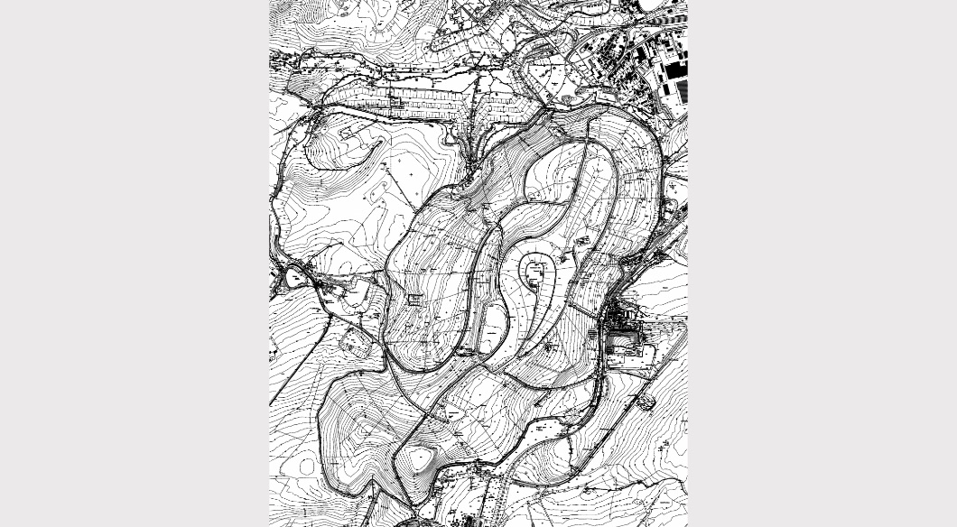 Auszug aus der Geländekarte des Tagebaus Lichtenberg