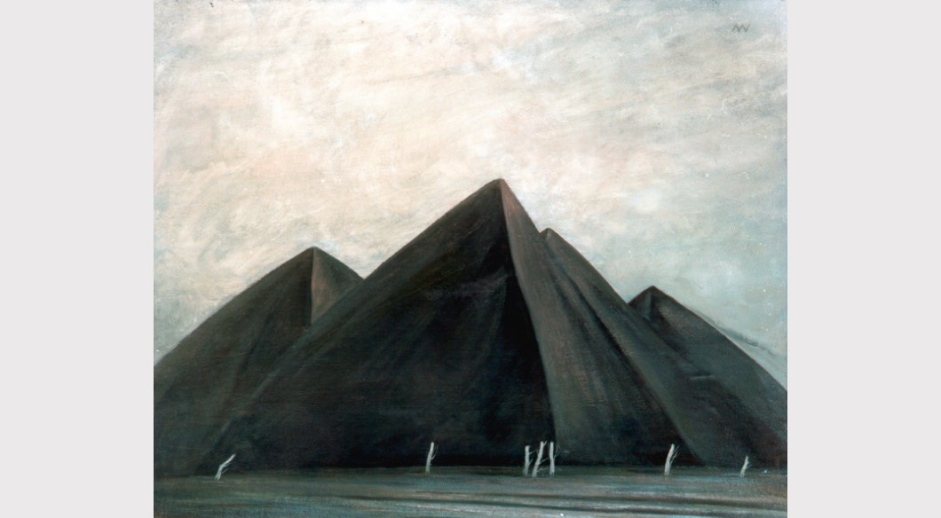 Haldenlandschaft, auch: Die Pyramiden des 20. Jahrhunderts