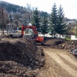 Die Arbeiten im Sanierungsbereich Rajewsky-Straße in Bad Schlema gehen weiter