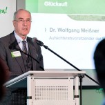 Aufsichtsratsvorsitzender der Wismut GmbH Dr. Wolfgang Meißner bescheinigte den Mitarbeiterinnen und Mitarbeitern termingerechte und qualitätsvolle Arbeit