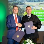 Unterzeichnung des 2. Ergänzenden Verwaltungsabkommens zur Sanierung der sächsischen Wismut-Altstandorte in Bad Schlema