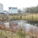 Blick zur teilweise umgebauten Behandlungsanlage für Flutungswasser Königstein 