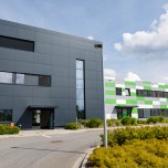 Moderner Neubau: Das Funktionalgebäude des Wismut-Standortes in Königstein