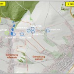 Lage der unsicher verwahrten Grubenbaue auf Aue-Bad Schlemaer und Lößnitzer Gebiet
