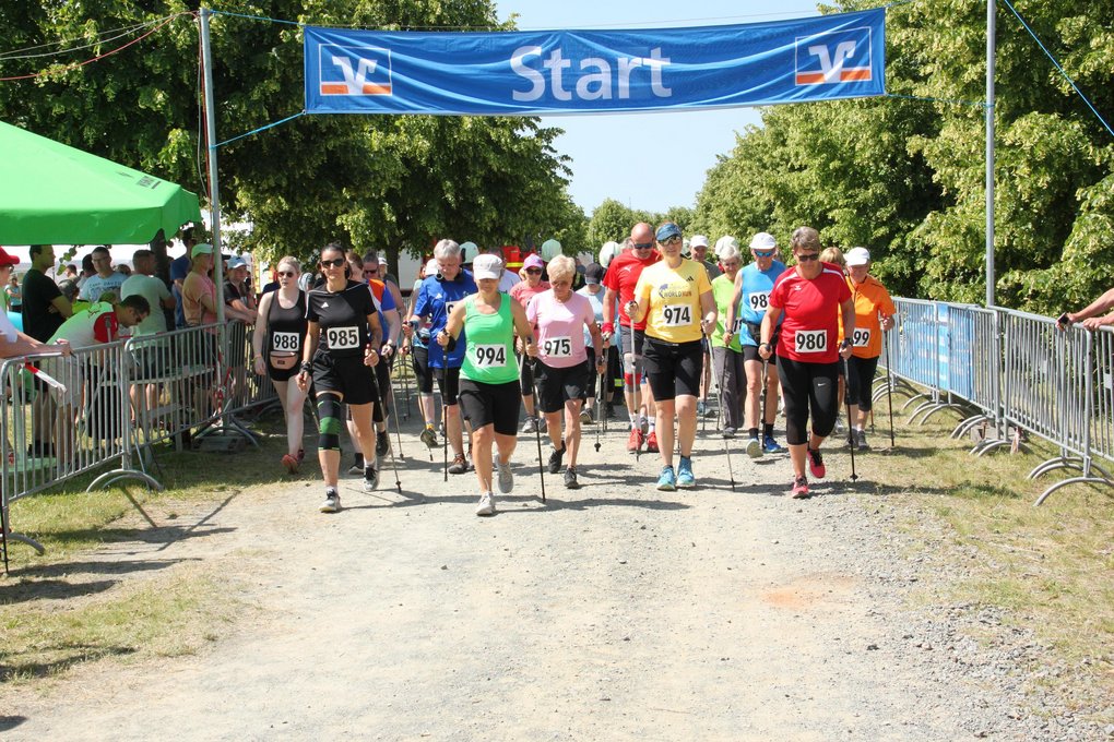 Die Walker gehen auf die 8,5 km lange Strecke