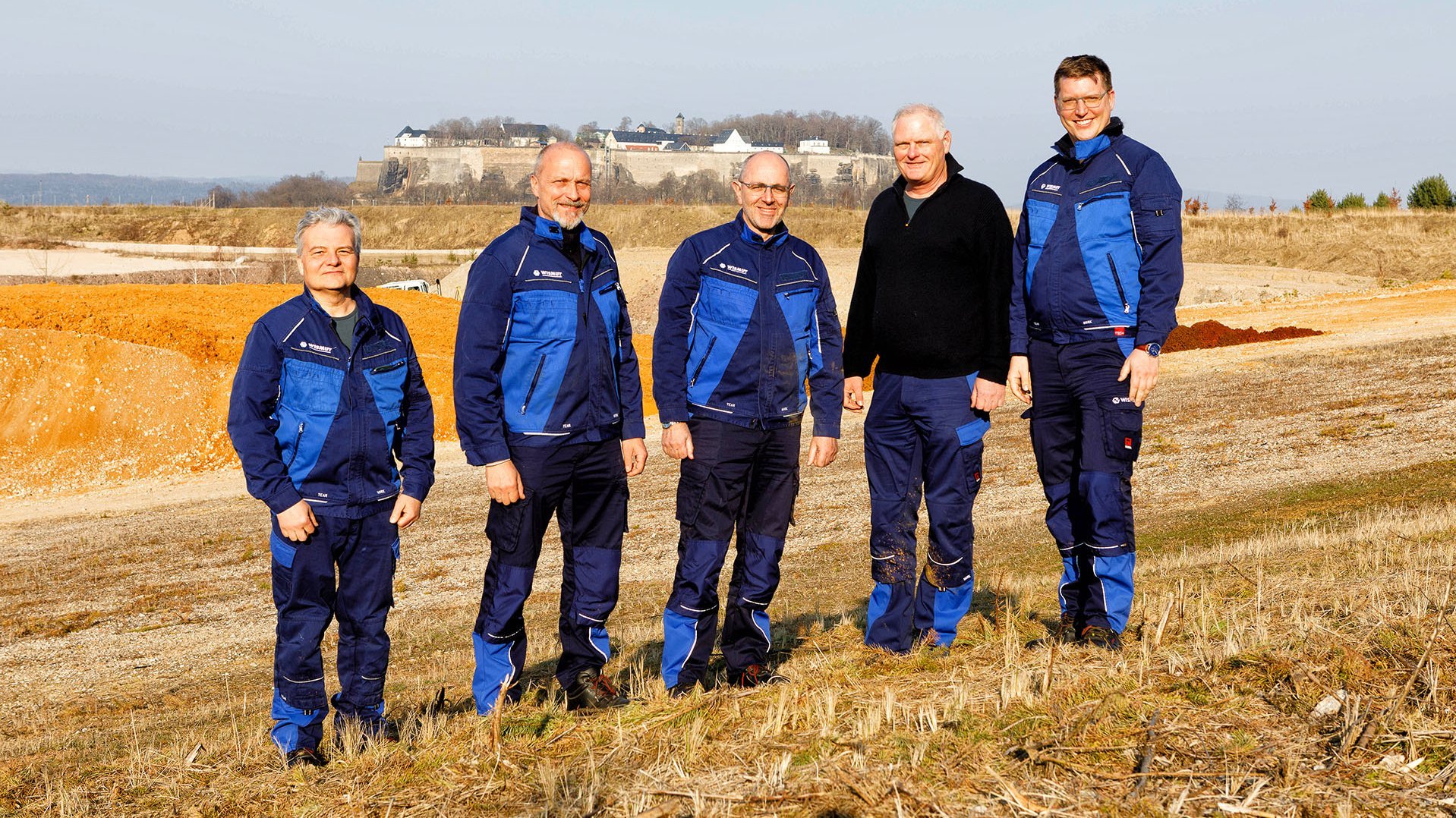 Die Gruppe auf einer Halde