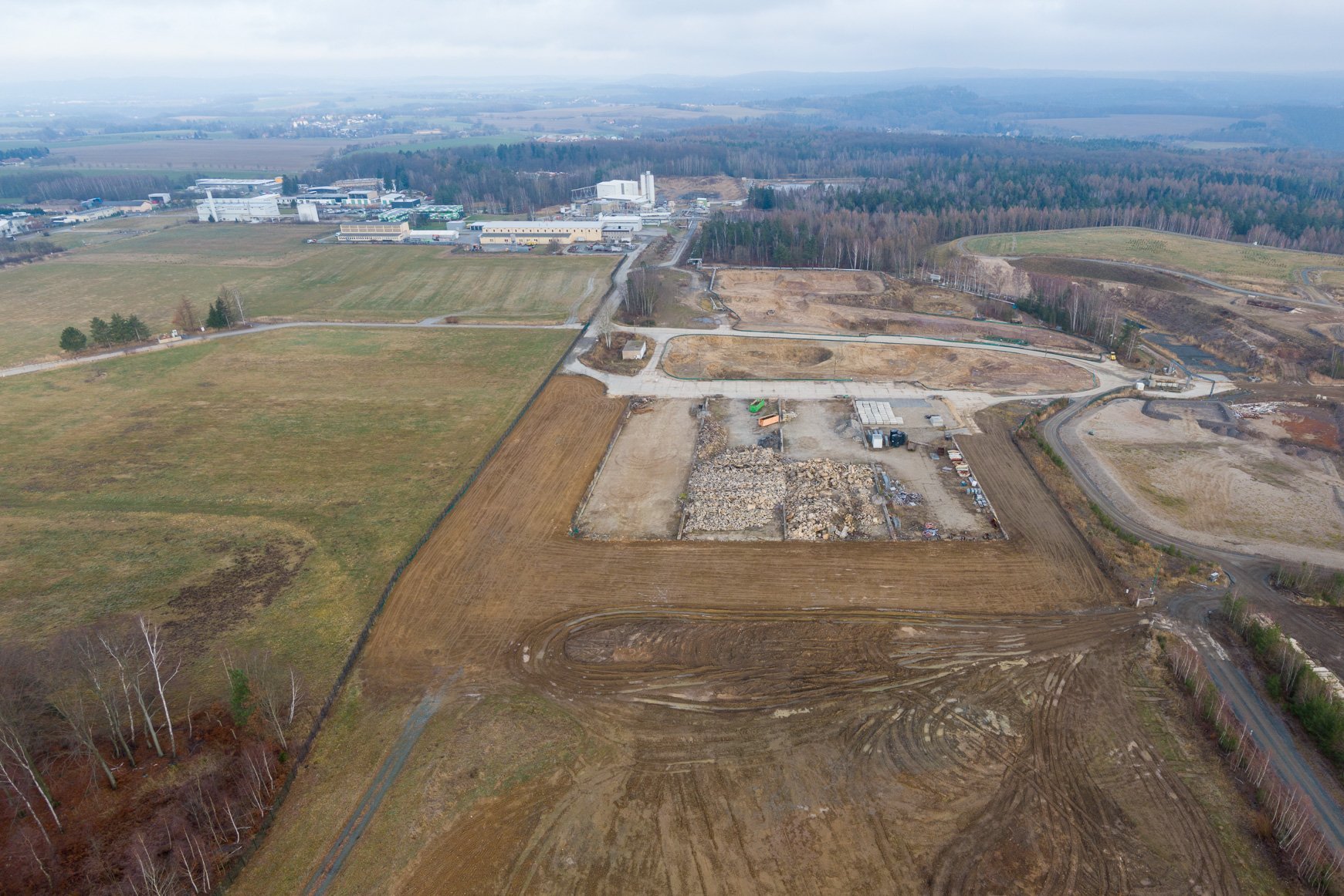 Luftbild mit sanierten Flächen