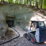 Verwahrarbeiten am Stollen 5 des Wismut-Altstandorts „Erkundungsrevier Burkhardtswald“